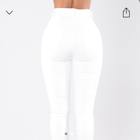 White Ripped Jeans - Picture 2 of 2